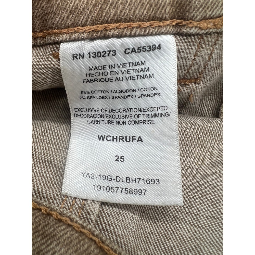 Wrangler Jeans Women's Size 25 Tan Brown Wide Leg Crop High Rise Patch Pocket - Picture 12 of 14